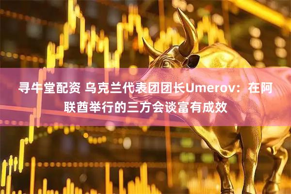寻牛堂配资 乌克兰代表团团长Umerov：在阿联酋举行的三方会谈富有成效