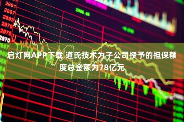 启灯网APP下载 道氏技术为子公司授予的担保额度总金额为78亿元